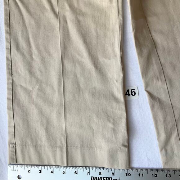 7th Ave. New York Women Khaki Pants size 8 Formal Wide Leg Light Beige - Picture 6 of 11